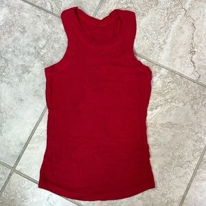 Red Racer Back Tank. Size XS